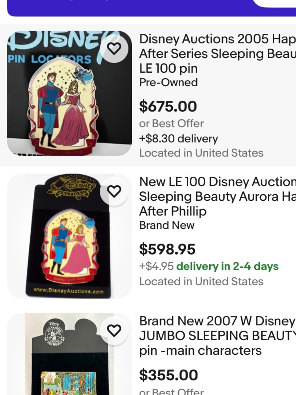 Disney pin Auctions Aurora Happily Ever After LE 100 Pin sleeping beauty - Picture 2 of 12